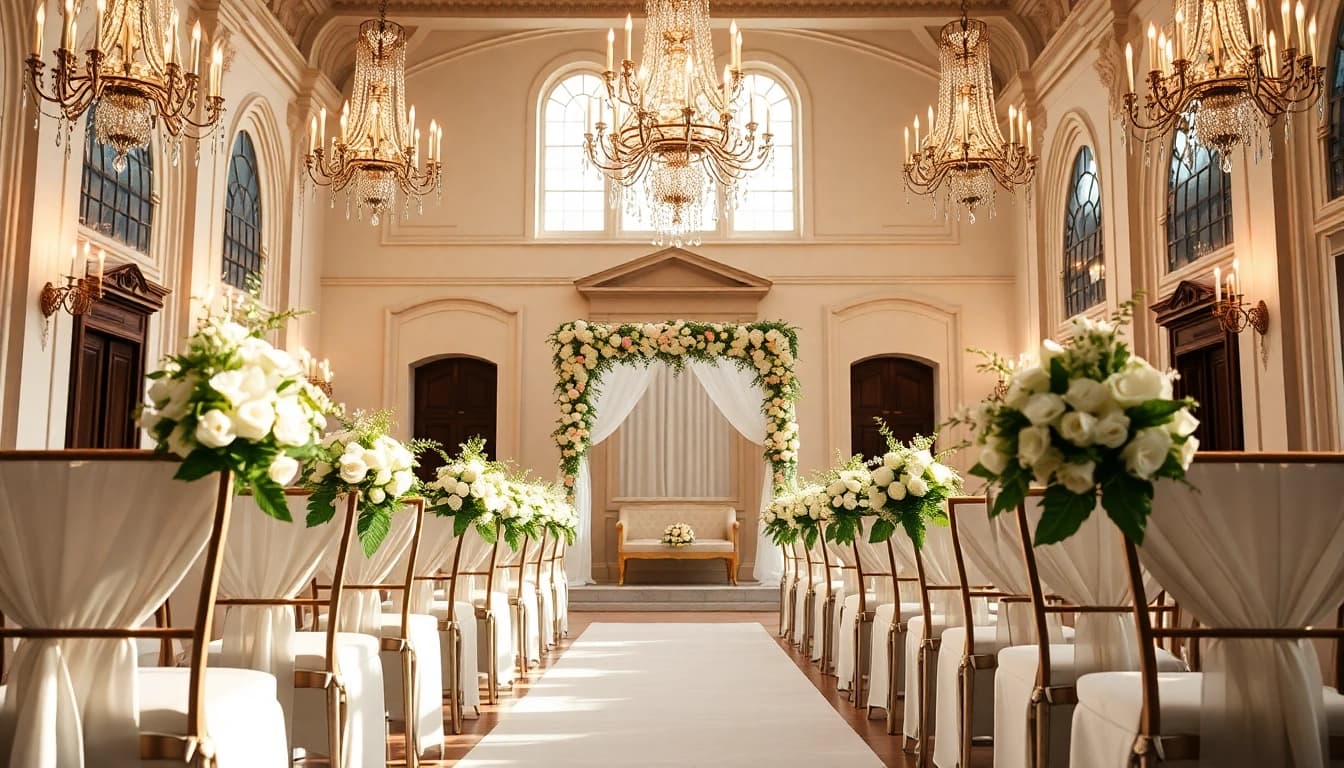 Captivating Wedding Event Space Jacksonville beautifully decorated for a ceremony.