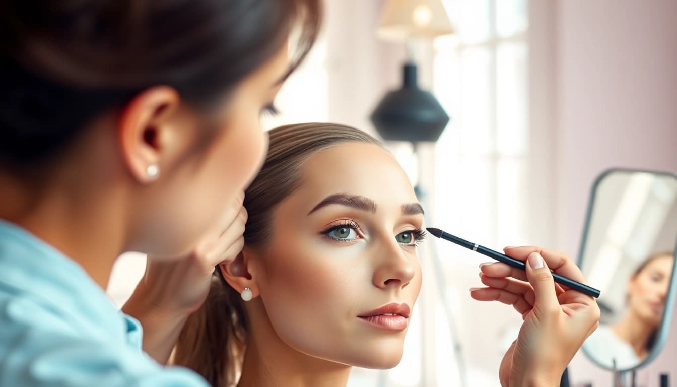 Enhance your look with skone cosmetics brow wand, expertly applied for flawless eyebrows.