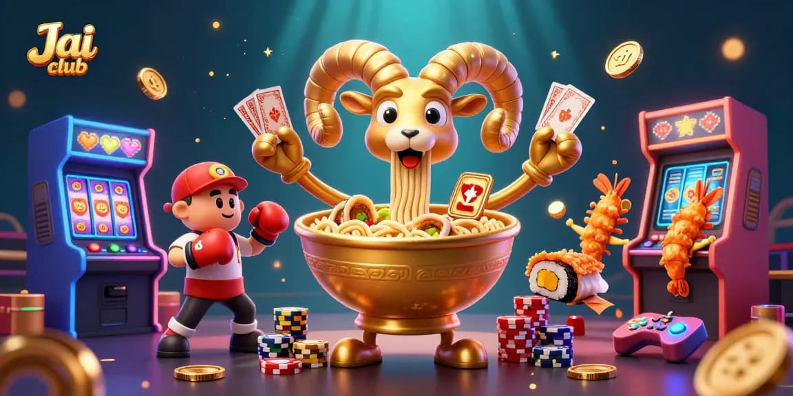 Experience the thrill at Jai club with vibrant casino elements and engaging characters.