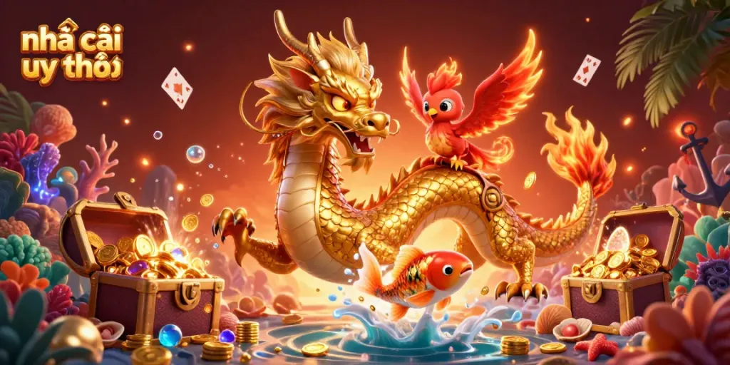 Engage with nhà cái uy tín through dynamic gaming elements and rich visuals in this vibrant scene.