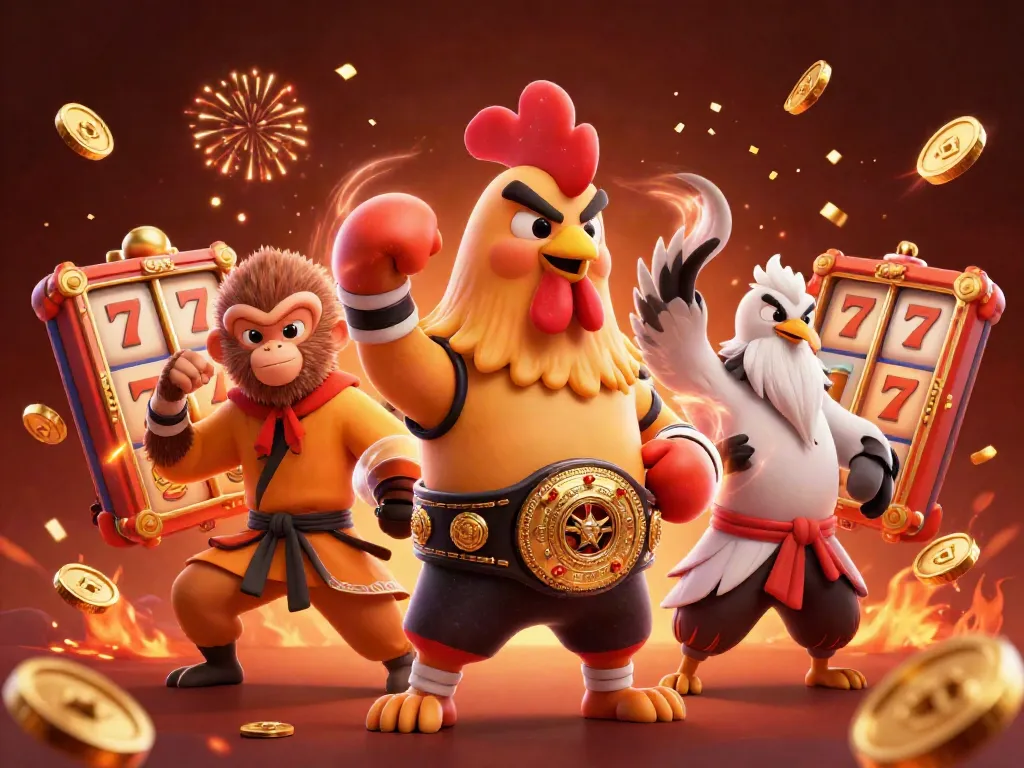 Engage with ไทย สล็อต and experience excitement through vibrant 3D casino illustrations featuring slot games and martial arts.