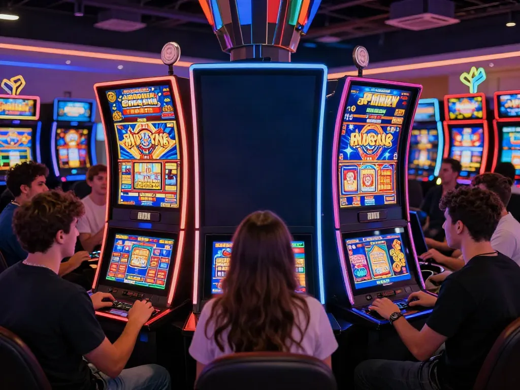 Slot777: Pemain antusias menikmati permainan slot online di kasino virtual.