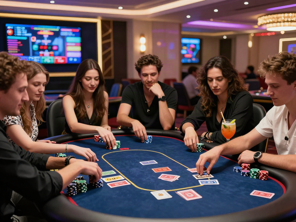 Permainan poker bersama teman di meja mewah dengan Link LUXURY111.