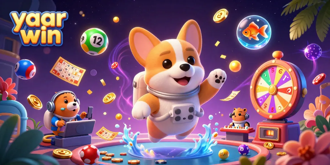 Experience the thrill of yaar win with a vibrant space casino featuring colorful lottery balls.