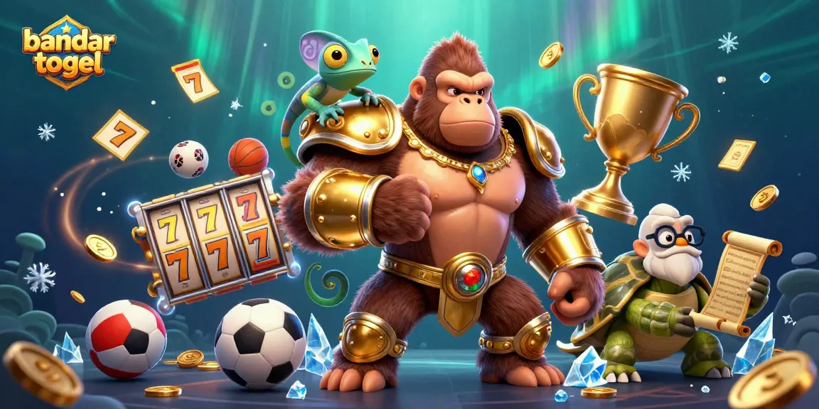 Engage in bandar togel with dynamic 3D characters illustrating excitement and gaming atmosphere.