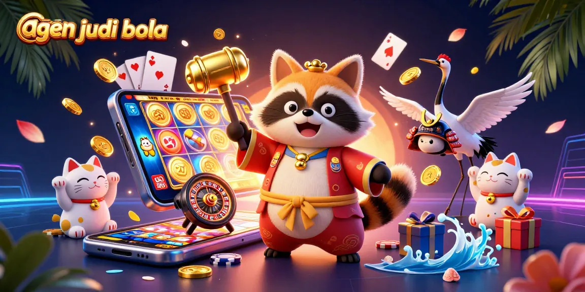 Engage in exciting sports betting with agen judi bola, featuring colorful 3D characters and dynamic game elements.