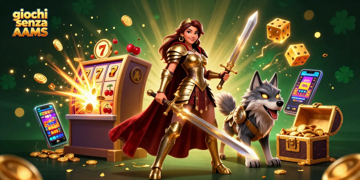 Vivi un'azione emozionante con i giochi senza AAMS in questa vivace scena di casinò 3D.
