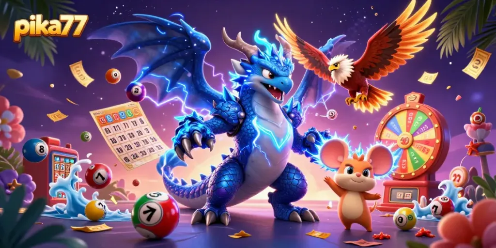 Engage with the thrill of gaming at pika77, featuring vibrant characters and dynamic lottery elements.