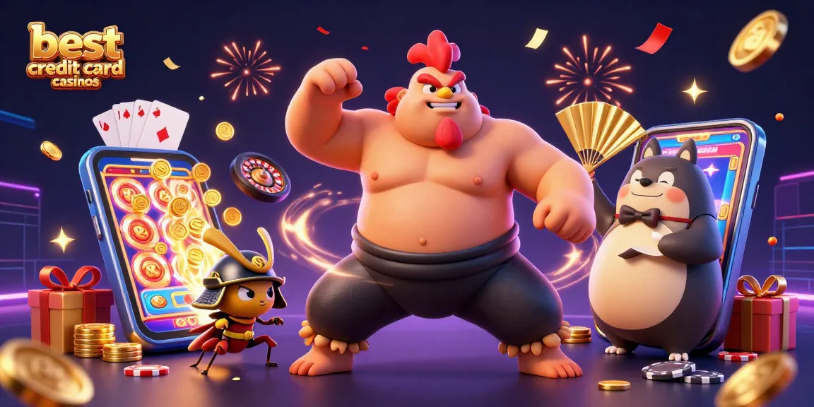 Engage in thrilling gameplay at the best credit card casinos with vibrant casino elements.