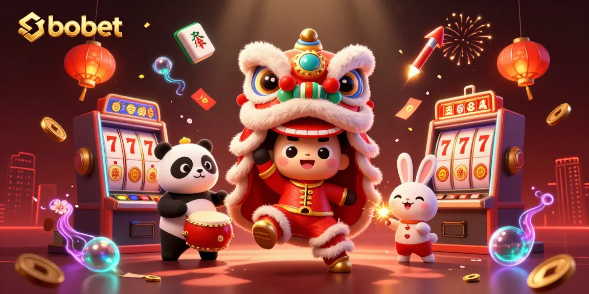 Win big with sbobet in an exciting 3D casino scene featuring vibrant characters and dynamic elements.