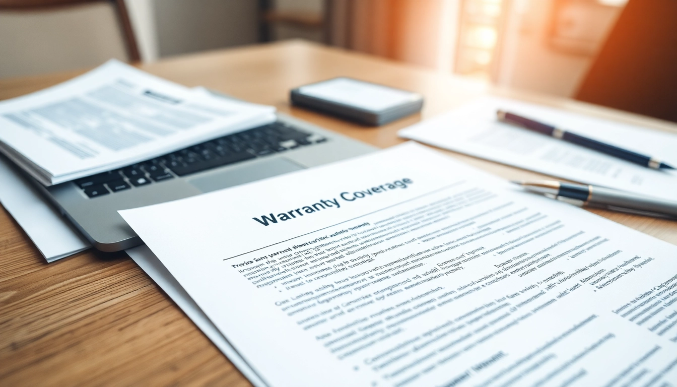 Understanding transparent warranty coverage with essential documents on a desk.
