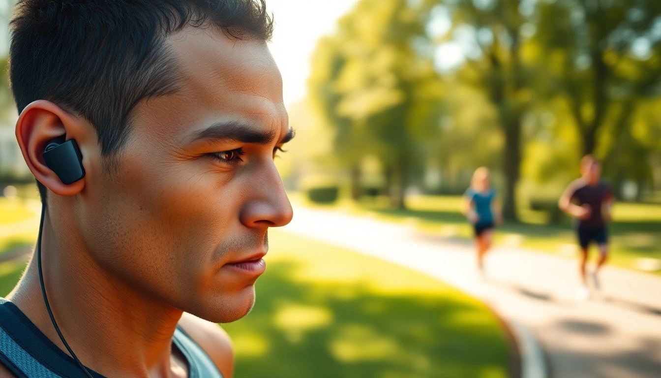 Experience enhanced sound and comfort with Bone X2 Bone Conduction Headphones worn by an athlete training outdoors.