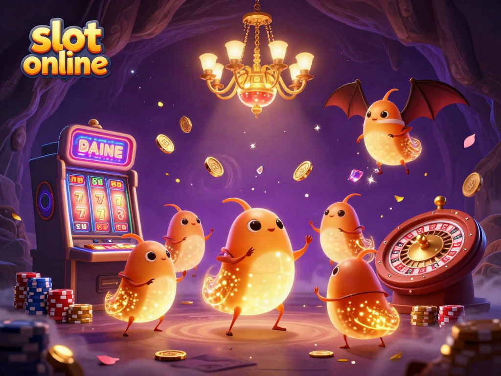 Illuminate your winning moments with slot online, exploring vibrant casino action in a magical cave.