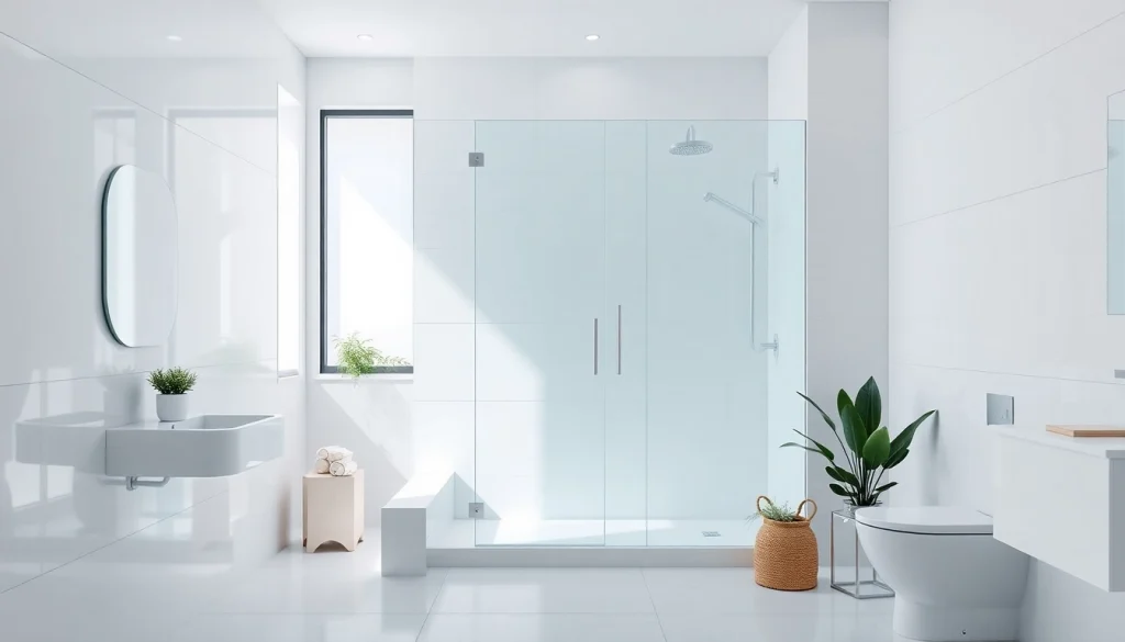 Installez une paroi de douche sirhona élégante en verre transparent dans votre salle de bains moderne.