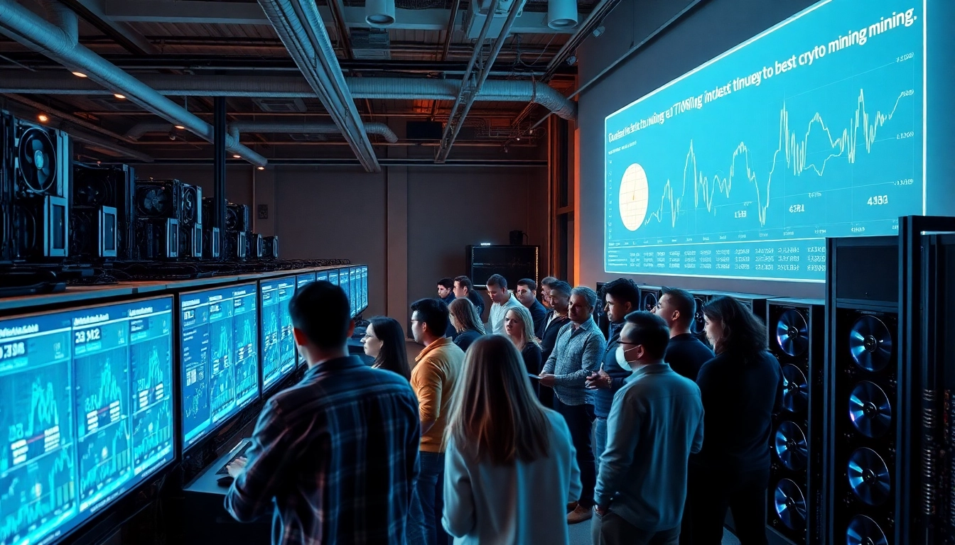 Mining rigs in a modern facility showcasing the best crypto mining site.