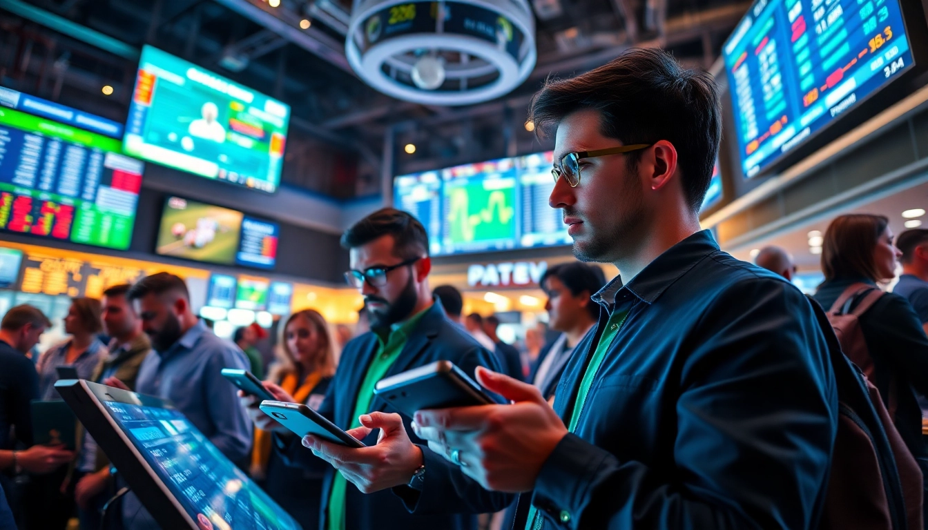 Visual representation of best sportsbooks in Mexico featuring a lively betting scene.