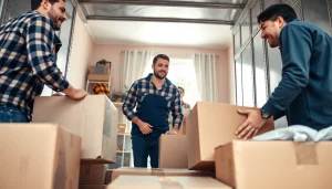 Efficient team providing Toronto moving services while packing residential cargo.