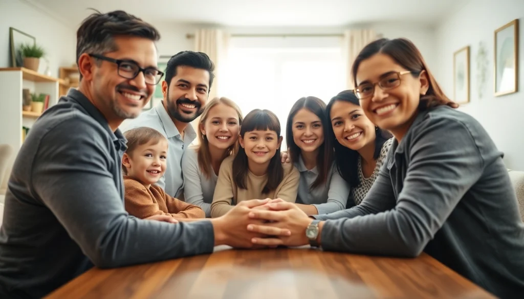 Engaging family discussion about Life insurance options in a warm home setting.