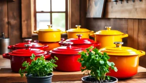 Discover where to buy Le Creuset in NZ with vibrant cookware in a cozy kitchen setting.