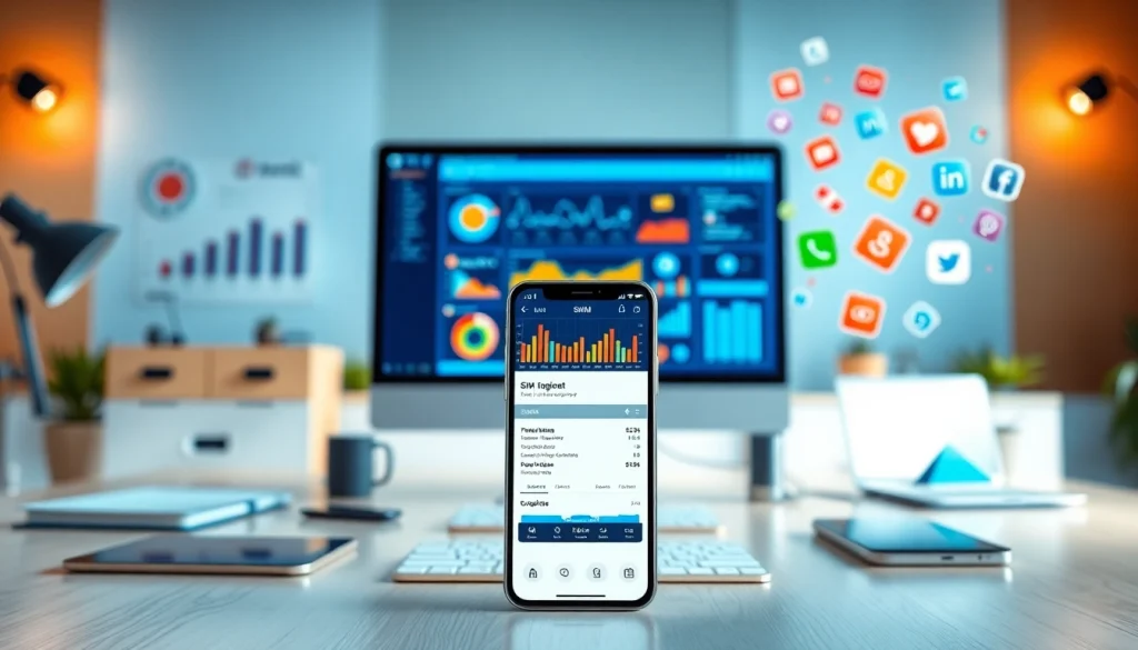 Explore Instagram smm panel services on a professional digital marketing workspace