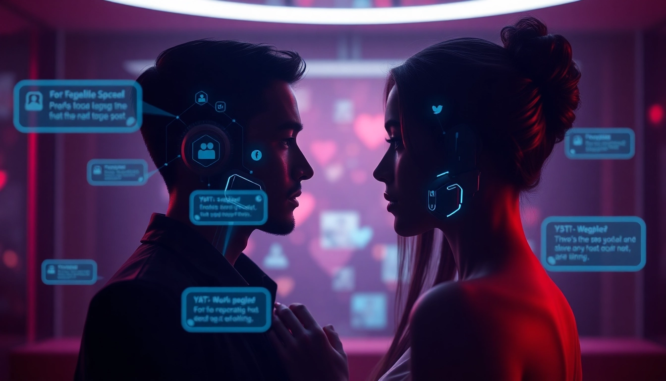Engaging AI chat sex conversation with a seductive digital avatar interface.