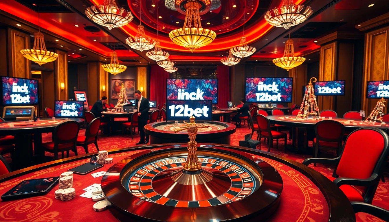 Players engaging in thrilling action at a high-end casino table while exploring ink vao 12bet options.