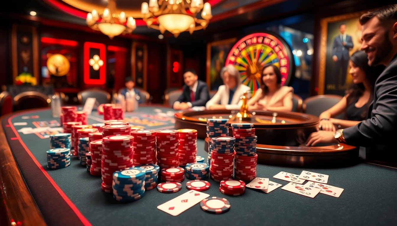 Experience the excitement of 68 game bài with vibrant poker games and rich casino visuals.