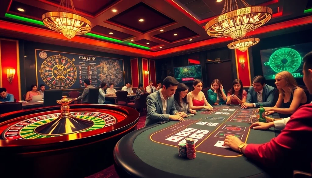 Gamble excitingly at xin88 com sòng bạc with players engaging in a high-stakes poker game.