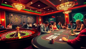Gamble excitingly at xin88 com sòng bạc with players engaging in a high-stakes poker game.