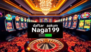 Experience the thrill of daftar akun Naga169 with vibrant casino visuals showcasing engaging slot machines.