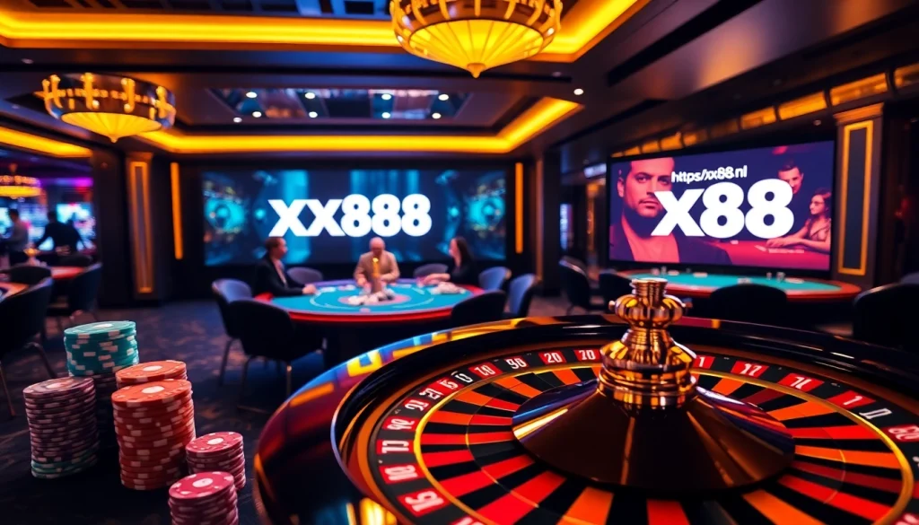Engage in the exciting atmosphere of gambling with https://xx88.nl/ featuring poker chips and roulette.