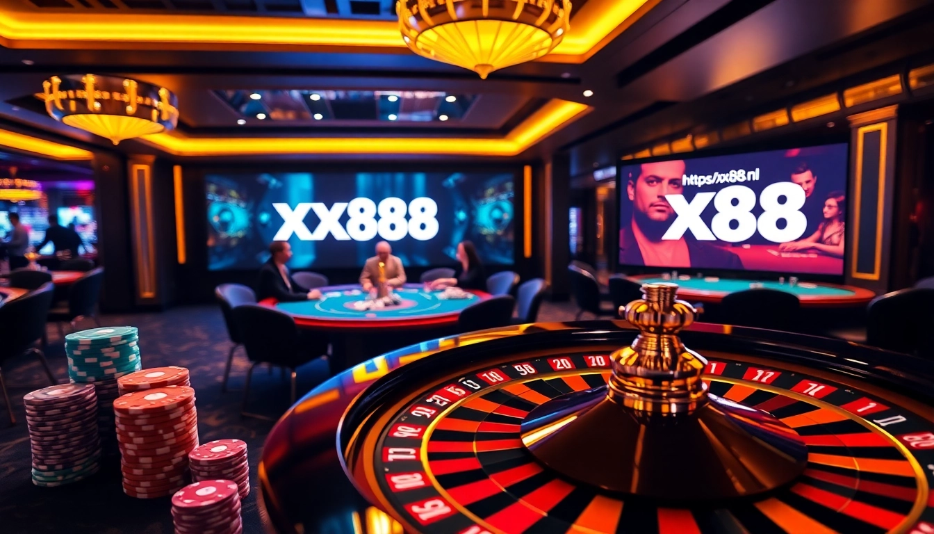 Engage in the exciting atmosphere of gambling with https://xx88.nl/ featuring poker chips and roulette.