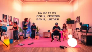 Discover OnlyFans Nearby Creators in a vibrant studio with diverse content niches.