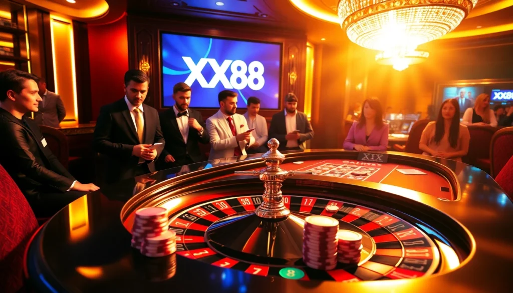 Experience the excitement at XX88.nl with a vibrant poker scene filled with chips and cards.