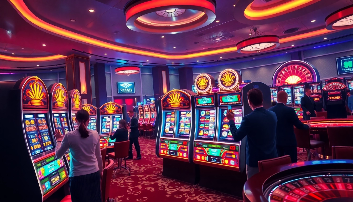 Rasakan sensasi slot Depo 5rb di kasino mewah dengan mesin slot yang berwarna-warni.