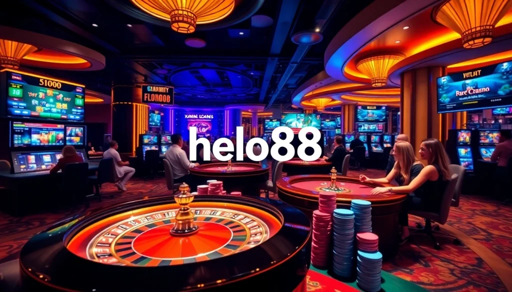 Experience the thrill of helo88 with vibrant casino tables and engaging online gaming interfaces.