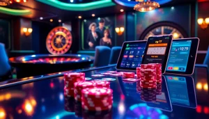 Trải nghiệm sự háo hức của ứng dụng cg 79 khi người chơi tham gia tại bàn poker casino sang trọng.