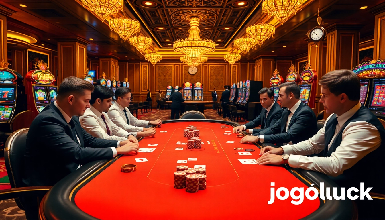Experience the thrill of high-stakes poker at Jogoluck, where professional gameplay meets luxury.