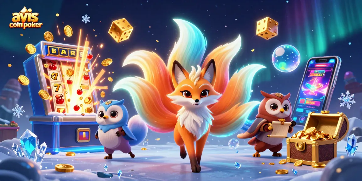 Découvrez l'univers de CoinPoker avec l'illustration captivante d'un renard à neuf queues, adaptée pour les jeux de casino.