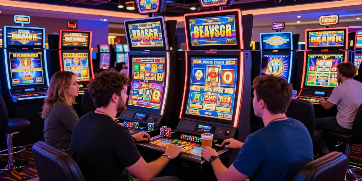 Exciting scene of players enjoying slots where you can buy bonus in a vibrant online casino atmosphere, showcasing thrilling gameplay.